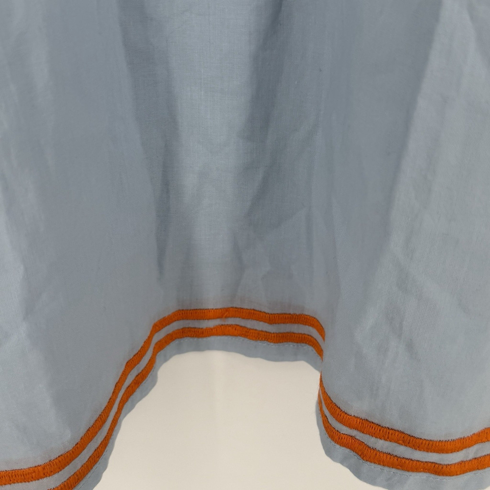 Gretchen Scott Women’sThe Reef Tunic Blue Orange Coral Embroidery Cotton Small - Picture 2 of 6